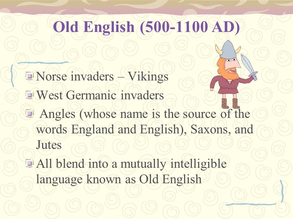 Old english 500 1100 ad essay